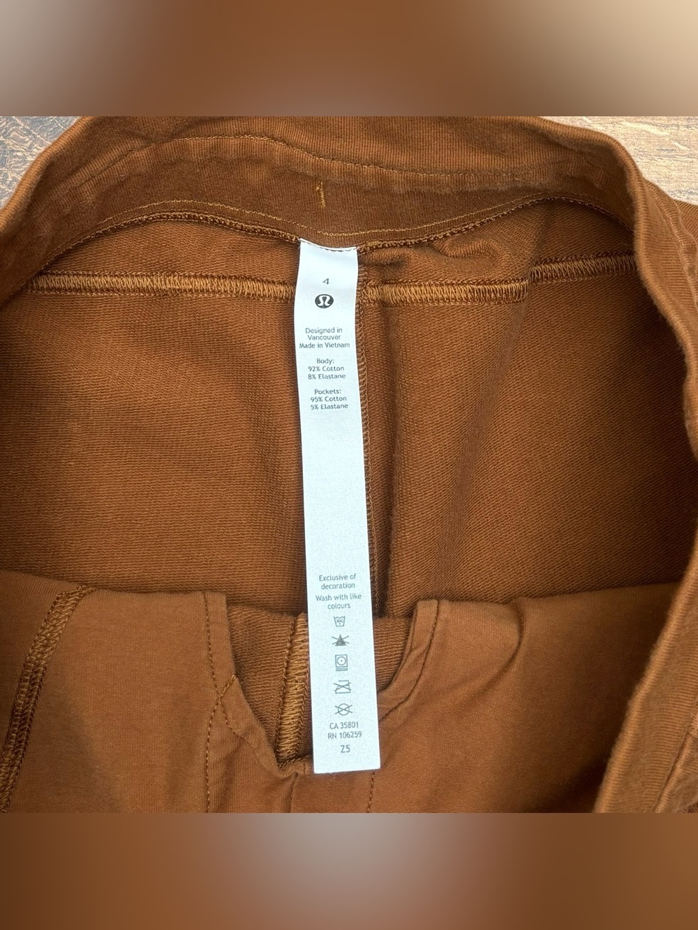 Lululemon Inner Glow High Rise Shorts 3" In Copper Brown Size 4 - Picture 5 of 6
